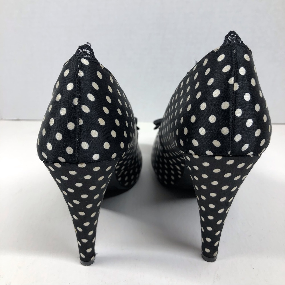fergalicious Polka Dot Lace Bow Bette Page Betty Boop 1940’s 50’s No Size Fits 8 - Picture 2 of 5